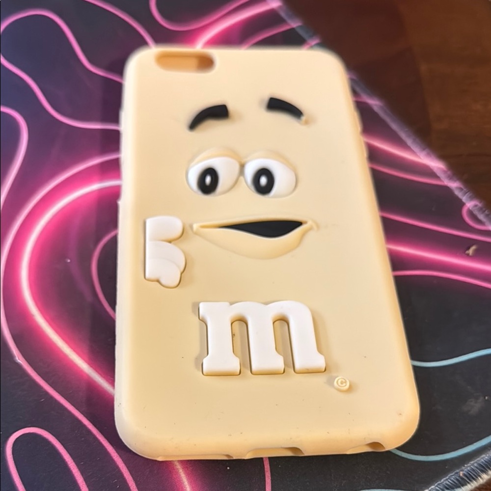 M&M'S Yellow and White Silicone Phone Case